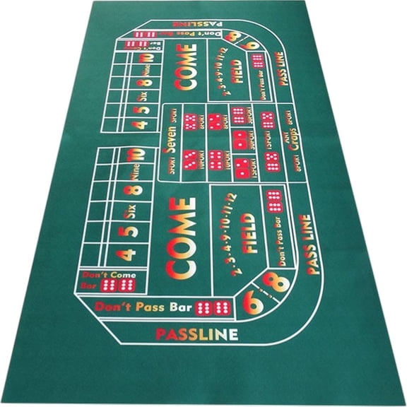 Yvsxxv Style3 Felt Poker Game Tablecloth, Home Game Night Entertainment, 1 Pc