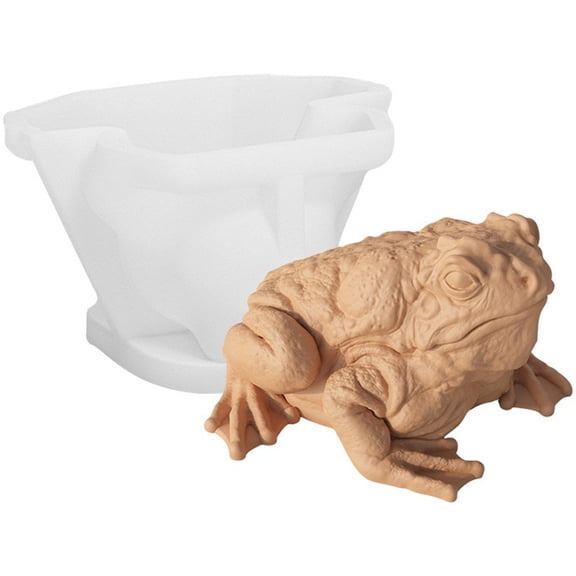 Yvsxxv Toad Animal Candle Frog Resin Casting Resin Making Molds Silicone Mold for Candle Home Decorate 3D Animal Mold Candle Making Mold