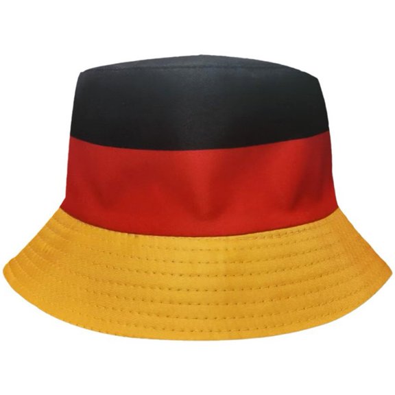Yvsxxv Unisex Germany Flag Patriotic Bucket Hat, Summer Sun Cap, Outdoor Beach Travel, 1 Pc