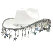 Silver Star Fringe Cowboy Hat - Women Accessories Amazon.com: Funcredible Pink Cowboy Hat and Glasses - Preppy  main image 2