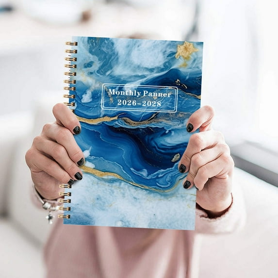Ywbawe 2026 2027 2028 Three-Year Monthly Planner Organizer with Flexible Hardcover and Inner Pocket for Scheduling and Notes