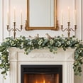 thumbnail image 1 of Ywbawe 5.91ft Artificial Eucalyptus Garland Faux Greenery Vines with Flower Accented Hanging Vine for Indoor Home Party Decor, 1 Pack, 1 of 6