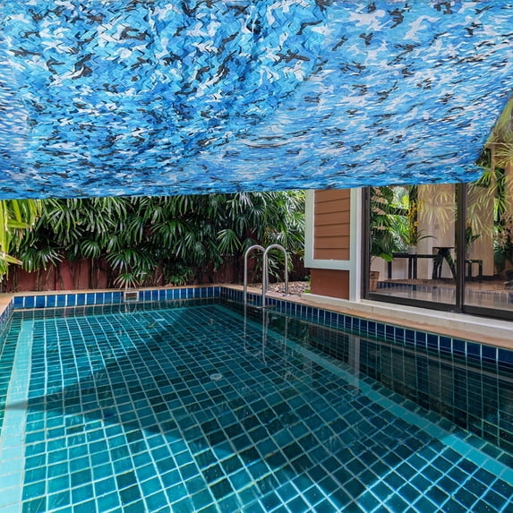 Ywbawe 78.7x59 Inch Sun Shade Sail Canopy, Outdoor Sunshade Net for Pool, UV Block Mesh Tarp, Sun Protection Canopy for Garden, Pool, BBQ Area, 1 Count