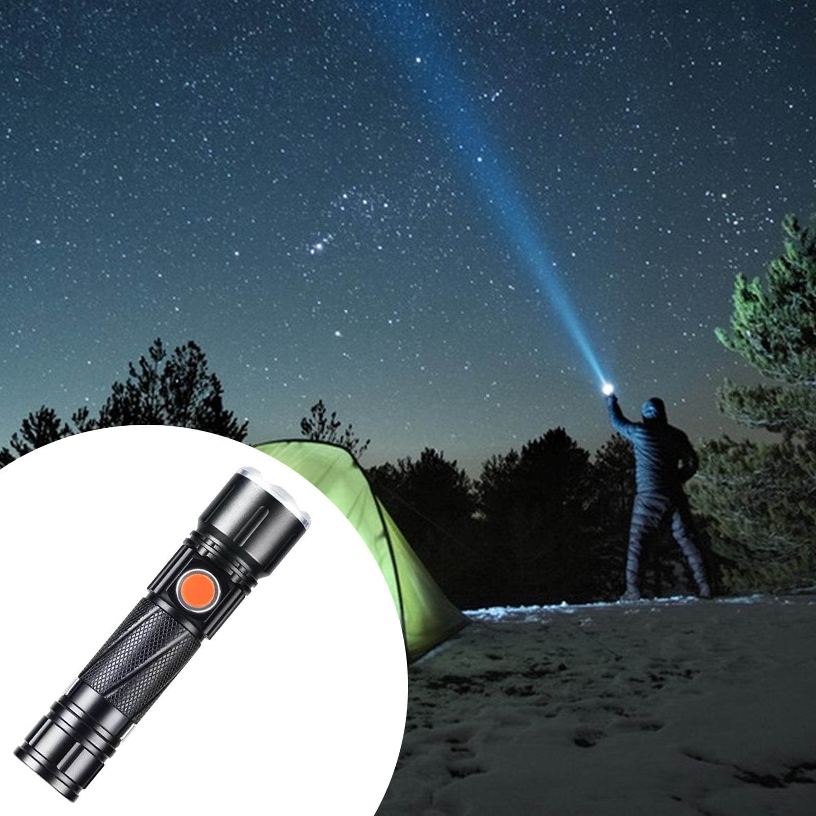 Ywbawe Black and Friday Deals 2024, Builtin Lithium Battery Flashlight