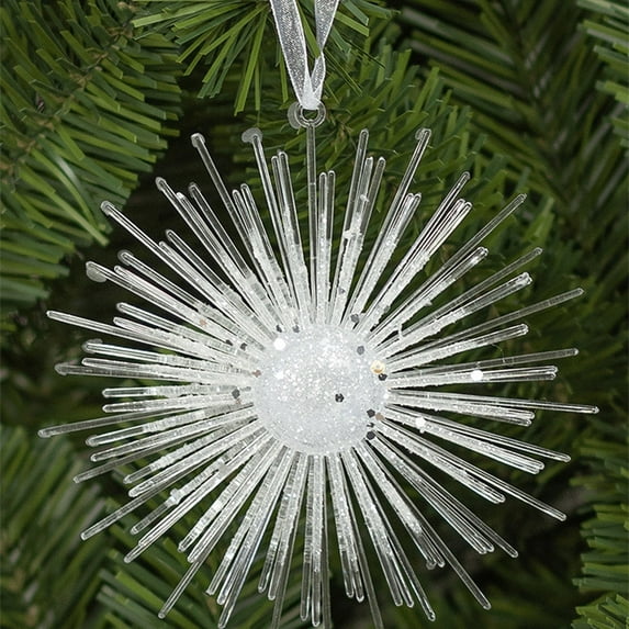 Ywbawe Christmas Acrylic Decoration, Hanging Sun Ornament for Christmas Trees and Home Decor, Festive and Vibrant Design