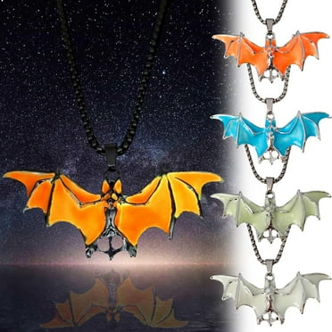 Ywbawe Clearance Halloween Dark Glowing Bats Pendant, Festival Necklace Accessory for Parties and Celebrations Clearance Sales Today Deals Prime
