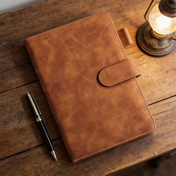 Ywbawe Executive Notebook, Thickened Meeting Record Book, 5.91x8.46 Inch, Case Format Pages, Premium Paper for Smooth Writing, Black Navy Sky Blue Red Brown Gray