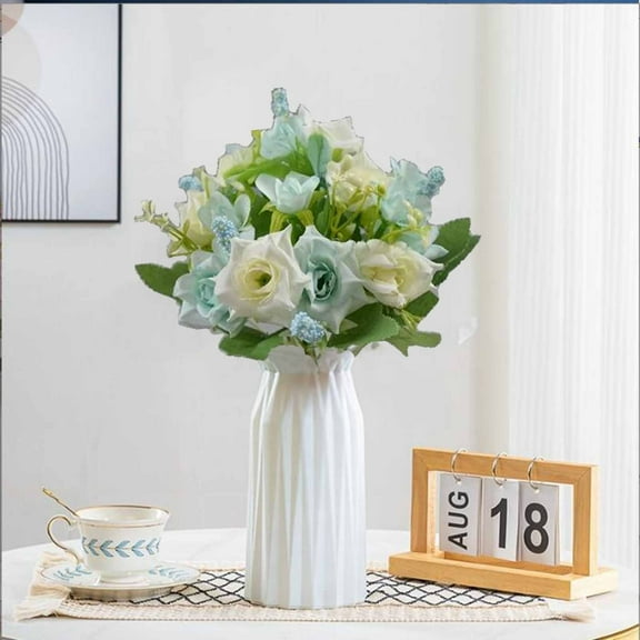 Ywbawe Fake Flowers Artificial Bougainvillea Sprigs Plastic Faux Floral Arrangements Home Decor Office Decoration 1-Piece