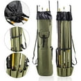 thumbnail image 1 of Ywbawe Fishing Rod and Reel Storage Bag Holds 5 Poles with Tackle Box Compartment, Foldable Large Capacity Gear Organizer for Outdoor Travel, 1 Bag, 1 of 6
