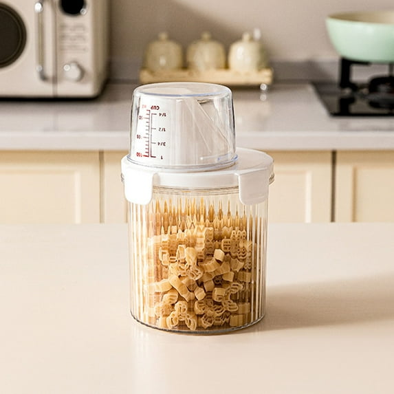 Ywbawe Food Containers, Pantry Storage Containers, Food Grade Kitchen Rice Bucket, Flour Starch Cereals Storage Tank, Large Capacity, Airtight Seal, 1 Count