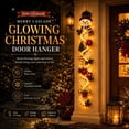 thumbnail image 1 of Ywbawe Lighted Christmas Door Hanger 47in Warm LED Lights Holiday Wall Decor for Front Door Side Entryway Porch, 1 Pack, 1 of 7