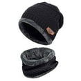 thumbnail image 1 of Ywbawe Men’s Winter Beanie Hat and Scarf Set Thick Knit Warm Cap with Windproof Design, Two PCS Set for Cold Weather, 1 of 10