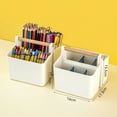 thumbnail image 1 of Ywbawe Portable Art Marker Storage Box with Dividers for Desk Organization, 1 Count, 1 of 5