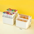 thumbnail image 1 of Ywbawe Portable Art Marker Storage Box with Dividers for Desk Organization, 1 Count, 1 of 5