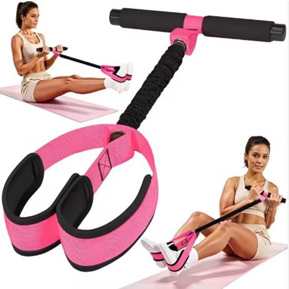 Ywbawe Resistance Band Foot Pedal Sit-Up Assist Trainer for Home Workout with Tension Rope, 1 Count