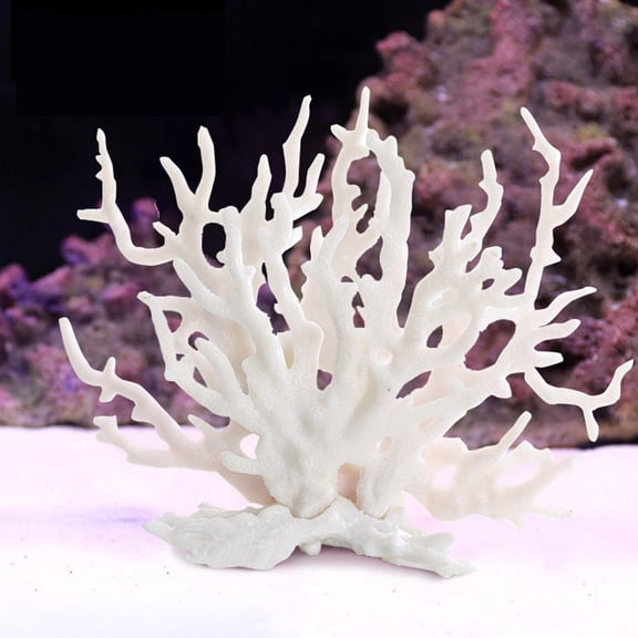 Ywbawe Simulated Coral Aquarium Ornament Artificial Sea Life Decor for Fish Tank Beach Theme Room 1-Pack