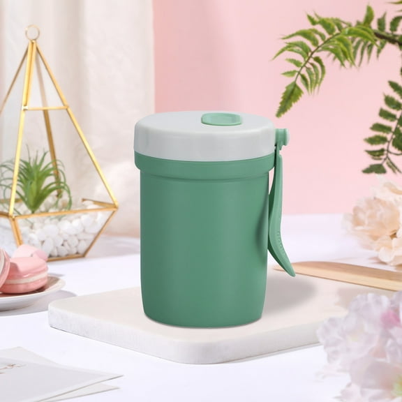 Ywbawe Stainless Steel Insulated Soup Container Food Jar With Lid Spoon Handle Office Commuting 400ml 1-Pack