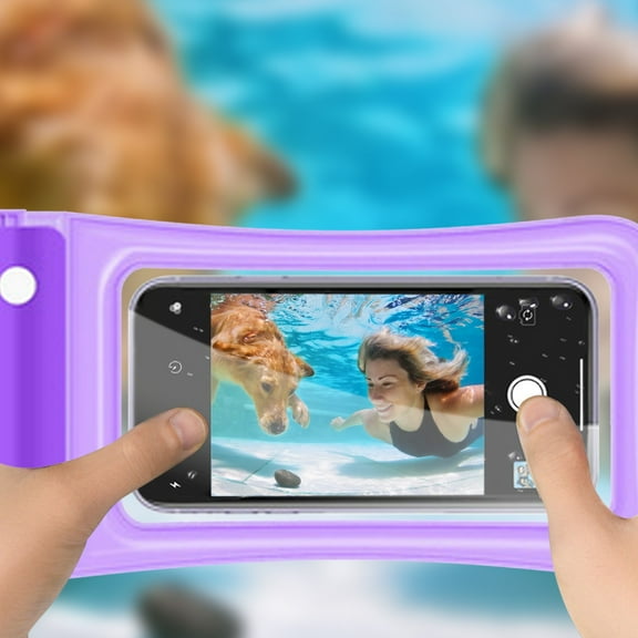 Ywbawe Waterproof Phone Pouch IPX8 Floating Dry Bag with Adjustable Lanyard for Swimming Snorkeling Beach 2-Pack