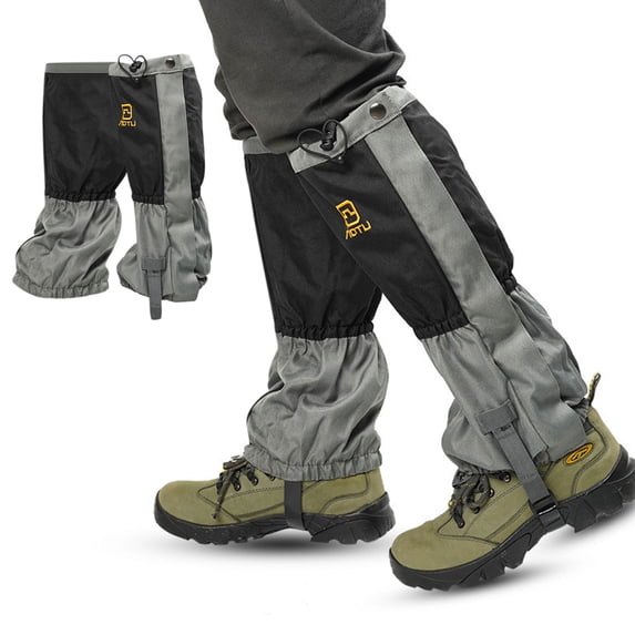 Ywbawe Waterproof Snow Gaiters for Hiking Skiing Mountaineering with Adjustable Straps Windproof Leg Protection 1 Pair