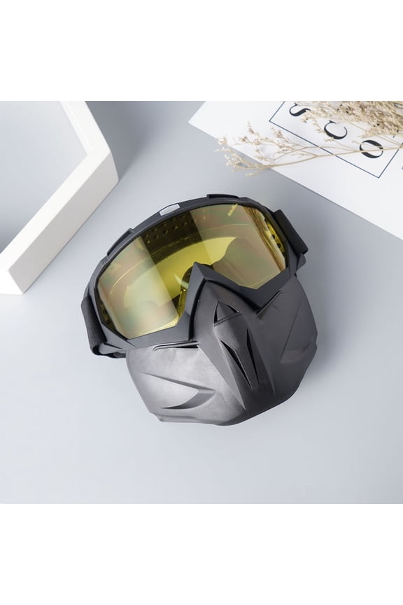 Windshield Mask with Goggles, Winter Sports Face Protection, Adjustable Snow Mask for Outdoor Activities, 1 Count