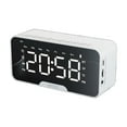 thumbnail image 1 of Ywbawe Wireless Speaker Clock, Mirror Clock, Bluetooth Alarm Clock with Temperature Display, Card Slot for Home Office Use (1 Count), 1 of 2