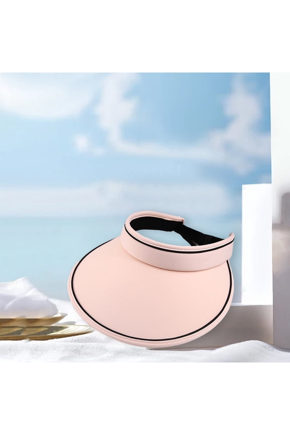 Women's Reversible Ice Silk Sun Hat Foldable Wide Brim No Top Design for Outdoor Sports Travel 1-Pack