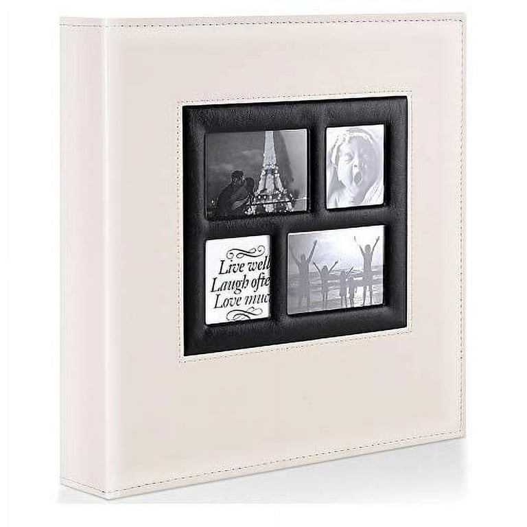 Personalized Wedding Photo Album for 500 Photos 4x6. Engraved Photo Album.  Large Album With Vertical and Horizontal Photo Pockets 