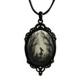 thumbnail image 1 of Ywman Raven Cross Glass Pendant Necklace - Vintage Gothic Rope Chain Crow Choker - Mystic Witch Jewelry Gift Accessories for Halloween Party Jewelry Gifts, 1 of 4