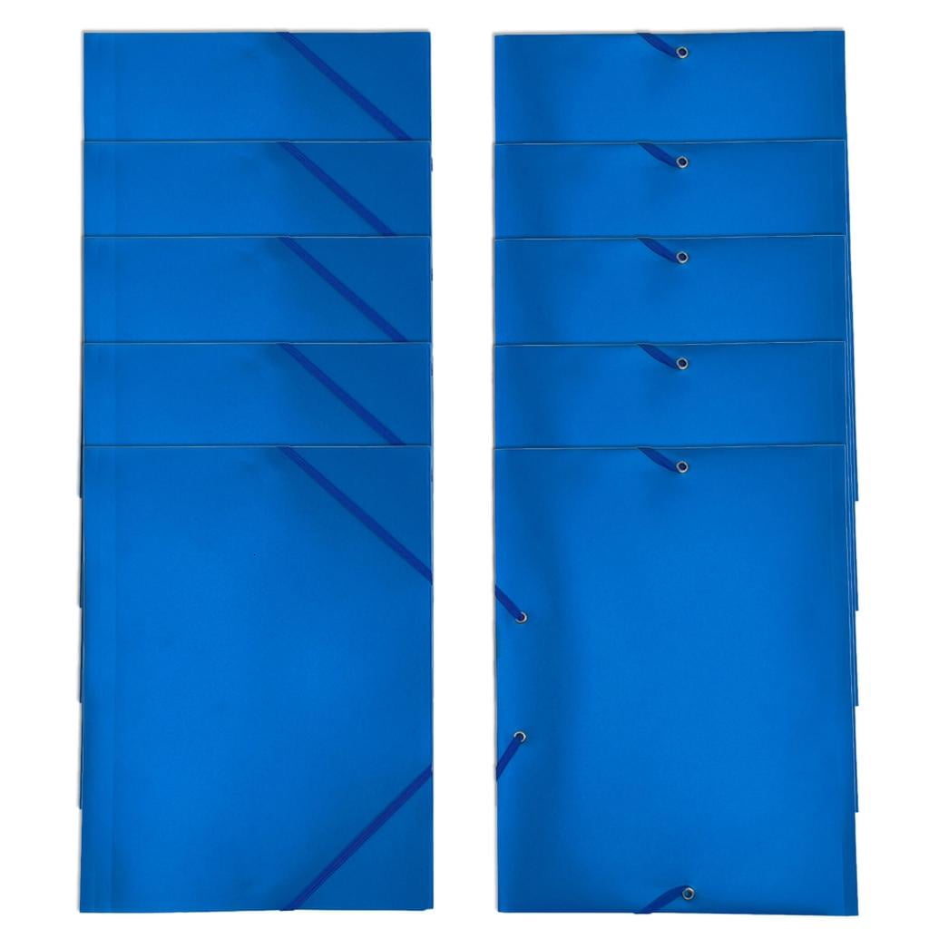 Ywmsfl 10 Pcs A4 Document Folder File Folder with Elastic Band Portfolios Folder Postal Folder Storage Bag for Student