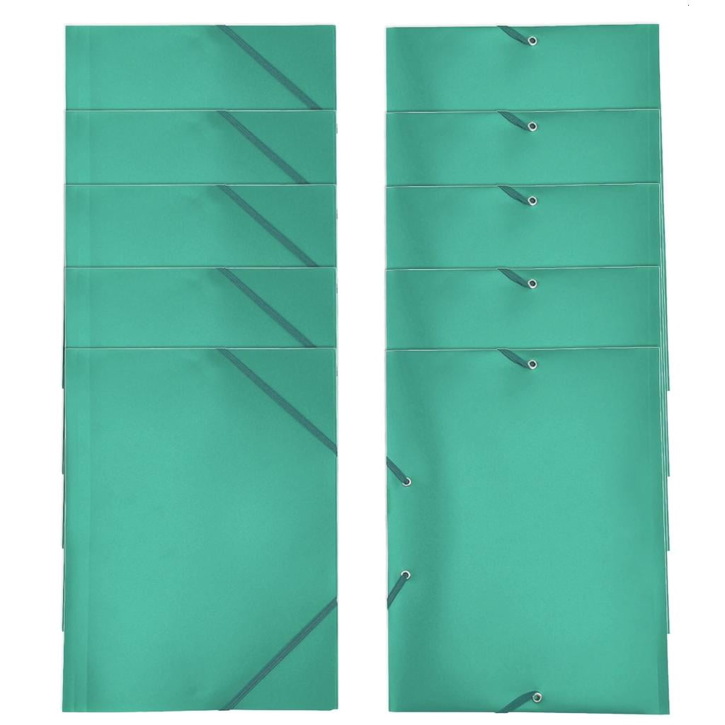 Ywmsfl 10 Pcs A4 Document Folder File Folder with Elastic Band Portfolios Folder Postal Folder Storage Bag for Student