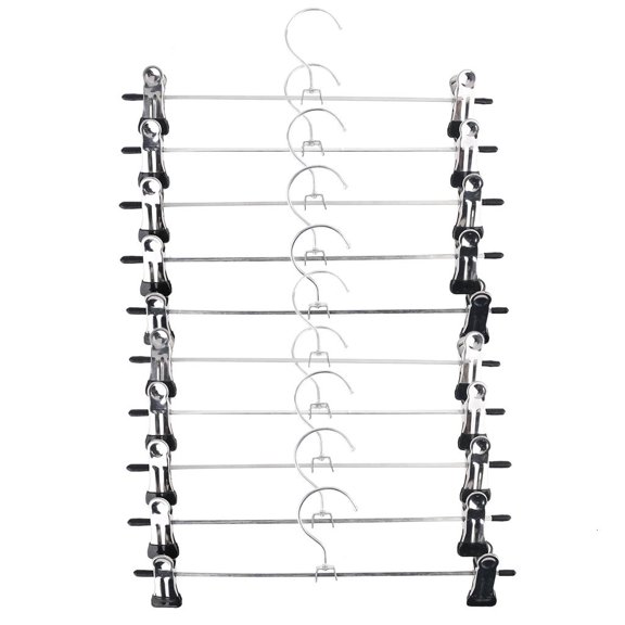 Ywmsfl 10 Pcs/Set Metal Pants Hanger Closet Hanger for Creative Bottom Hanger Space Saving Travel Hangers Laundry Drying Hanger