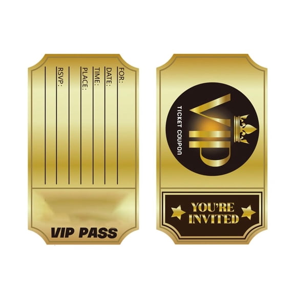 Ywmsfl 100Pcs Writable VIP Invitation Cards 6x3.5Inch Double Sided Birthday Party Invitation For Wedding Birthday Party Invite