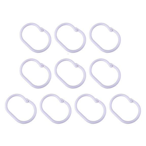 Ywmsfl 100pcs Smooth Sliding Shower Hooks With Locking Mechanism Secure Closure Rings Bathroom Curtain Rod Attachmen
