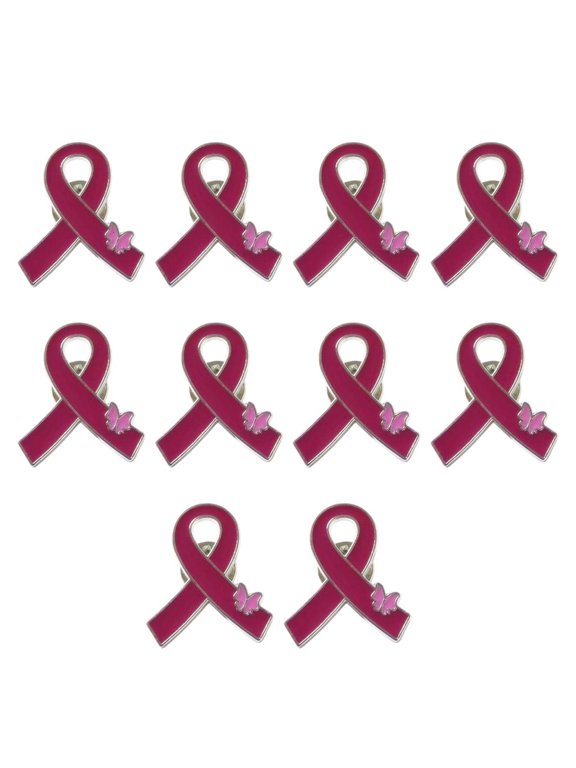 10Pcs Awareness Ribbon Brooch Pins For Women Butterfly Shape Decorative Lapel Pin For Clothing Bag Dress Embellishments