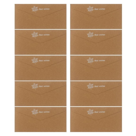 Ywmsfl 10Pcs Paper V-Flap Seal Envelopes for Invitations, Letters, and Business Mailing