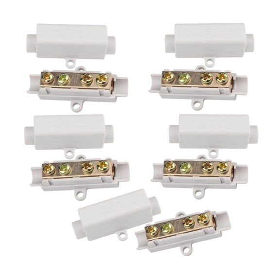 Ywmsfl 10pcs Inlines Wire Terminals Block Brass Wire Connectors 100A Current Capacity for Ceiling lamp & Electricity meter