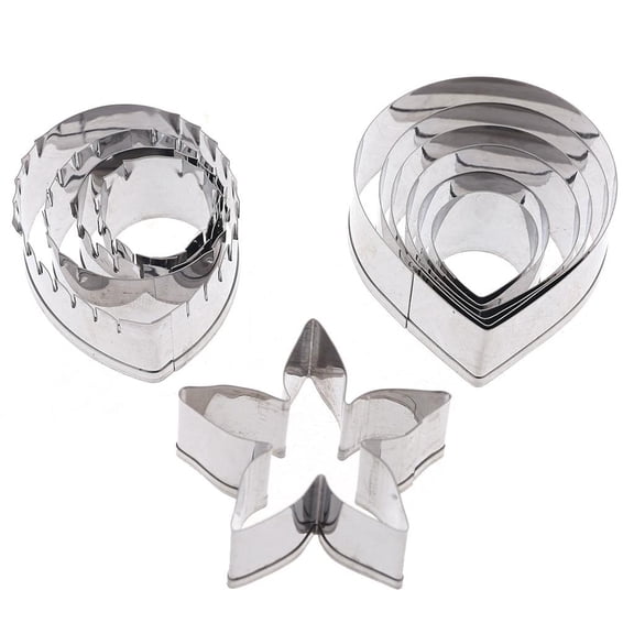 Ywmsfl 11 PCS Cookie Cutter Set Rose Flower Cutter Stainless Steel Fondant Baking Maker Cake Decorating Tools