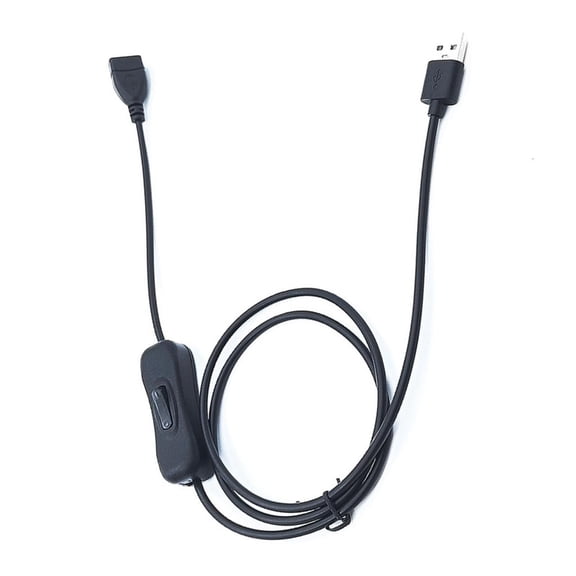 Ywmsfl 1m USB Power Cord With Push Button Switches Durability Extension Wire For Home Offices Use