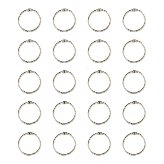 Ywmsfl 20 Pcs Book Rings 25mm Indexes Cards Rings Bookbinding Rings Easy to Use for Binding Paper Scrapbooks and Albums