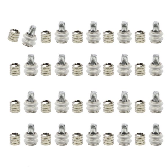 Ywmsfl 20Pcs Cabinet Bracket Shelf Peg Replacement Embed Nut Screw Bookshelf Separated Screws