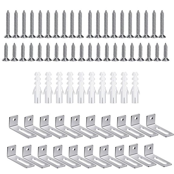 Ywmsfl 20Pcs Strong Metal Wall Bracket Three wheeled Writingboard Mounting in Classroom Home