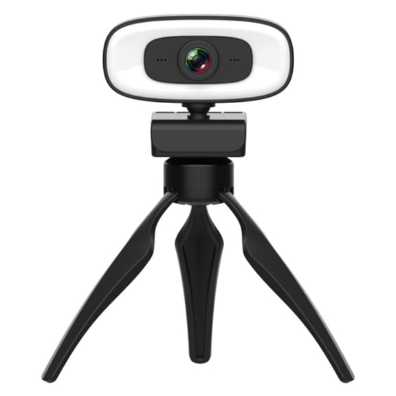 Ywmsfl 2K Live Streaming Webcam USB Advanced Autofocus Web with Mic Speaker Fill Light