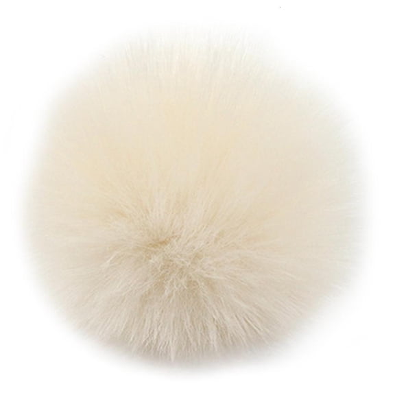 Ywmsfl 2Pcs/Set 14 Colors 8cm DIY Fluffy Pompom Ball With Elastic Loop Rainbow Solid Co