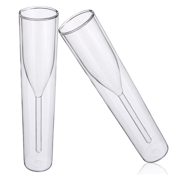 Ywmsfl 2pcs Champagne Glass Double Wall Glasses Flute Goblet Bubble Wine Cups Cocktails Wedding Party Cup Sparkling Wine Cups