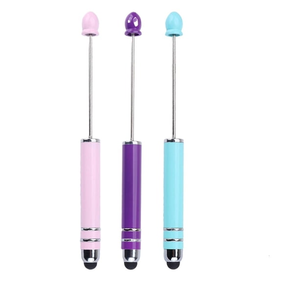 Ywmsfl 3-in-1 Stylus Ballpoint Pen DIY Beading Ballpoint Pen with Stylus Tip, Office Signing Pen Write Smoothly for Women Men