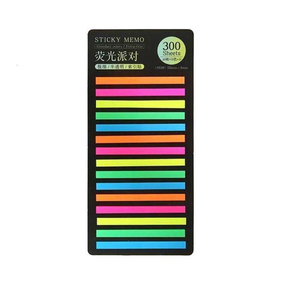 Ywmsfl 300 Sheets Slim Label Stickers Index Tabs for Page Marking Classify File for Highlight Memo-Pad Posted It