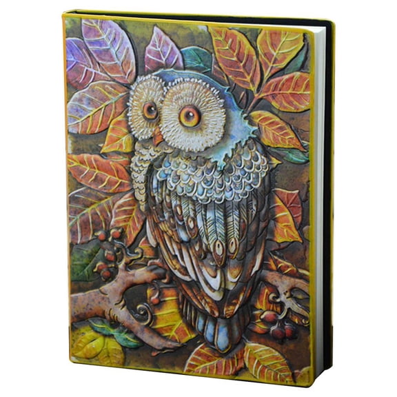 Ywmsfl 3D Carving Owl Embossed Notebook Journal Notepad Travel Diary Planner Sketchbook