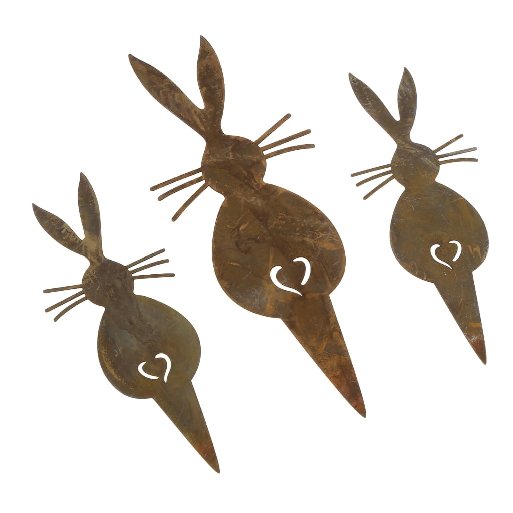 Ywmsfl 3Pcs Rabbit Ground Plugin Garden Art Lawn Art Decorative Stake ...