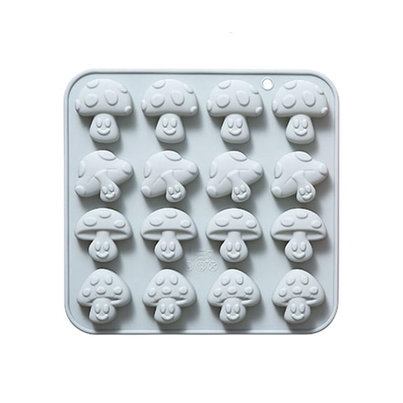 Ywmsfl 4 Fashion Mushroom Elastomer Baking Cast 16 Cavities Dishwasher Safe For Homebrewed Confectioneries And Ice Cuboids