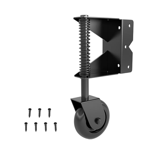 Ywmsfl 4inch 360 Rotating Wood Gate Wheel Adjustable Spring Gate Support Wheel